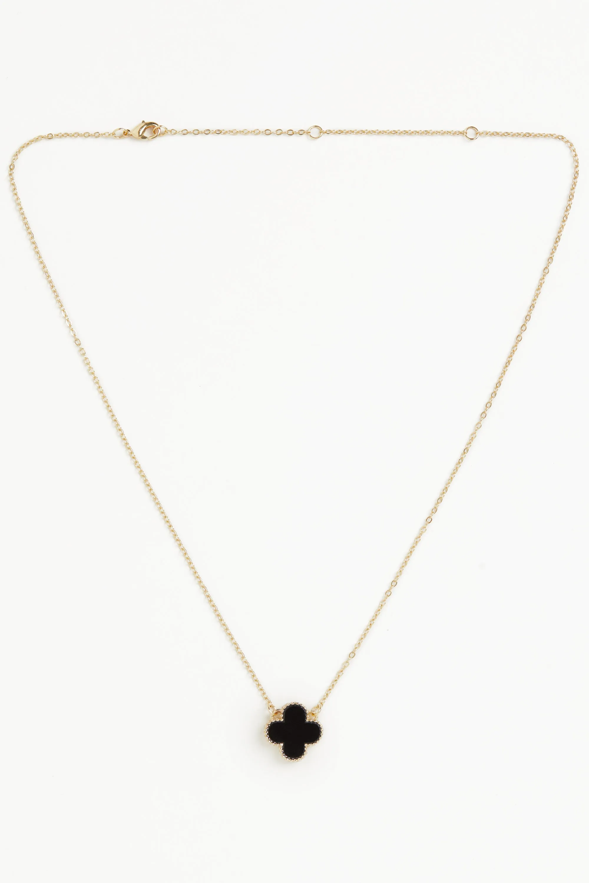 Abbott Black Clover Necklace