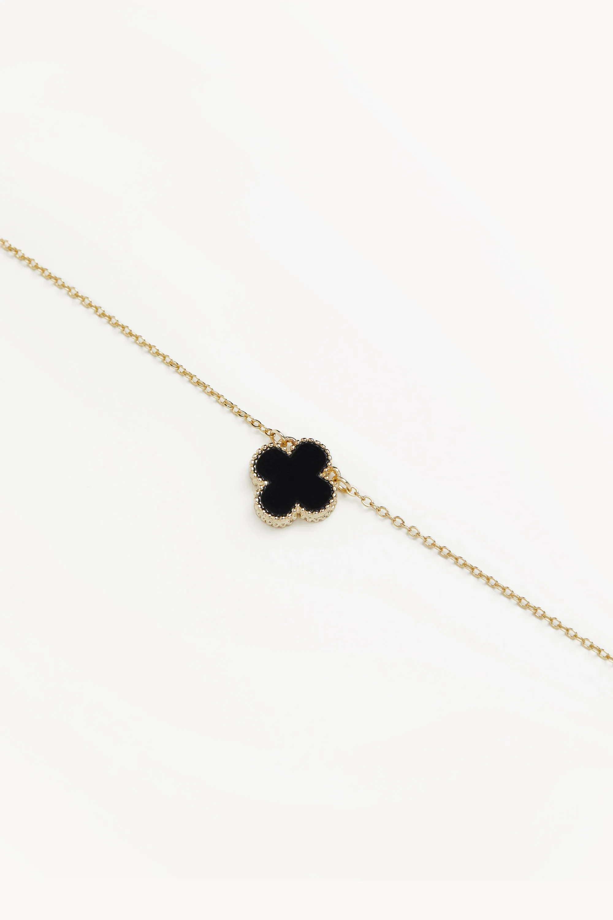 Abbott Black Clover Necklace
