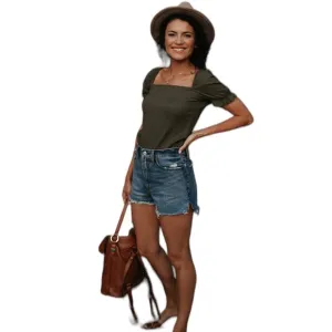 Abercrombie &amp; Fitch Curve Love High Rise Mom Shorts