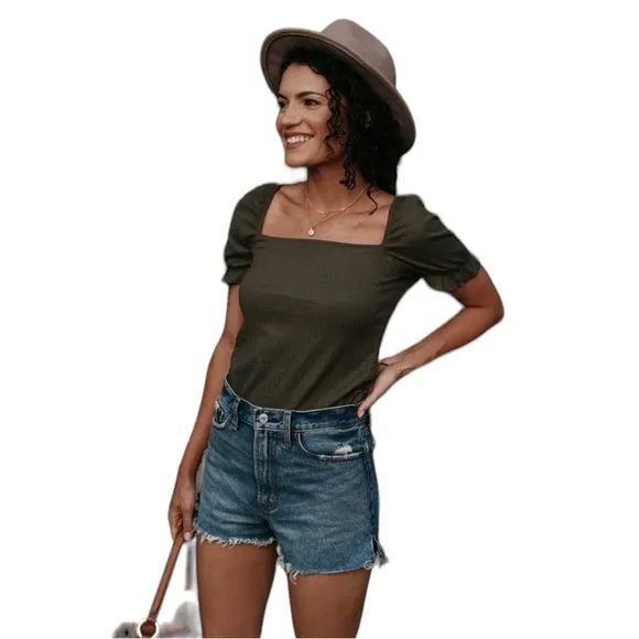 Abercrombie &amp; Fitch Curve Love High Rise Mom Shorts