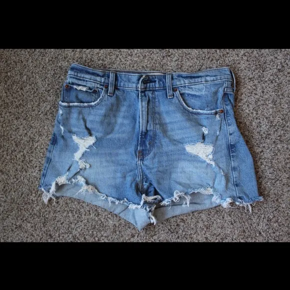 Abercrombie &amp; Fitch Curve Love High Rise Mom Shorts