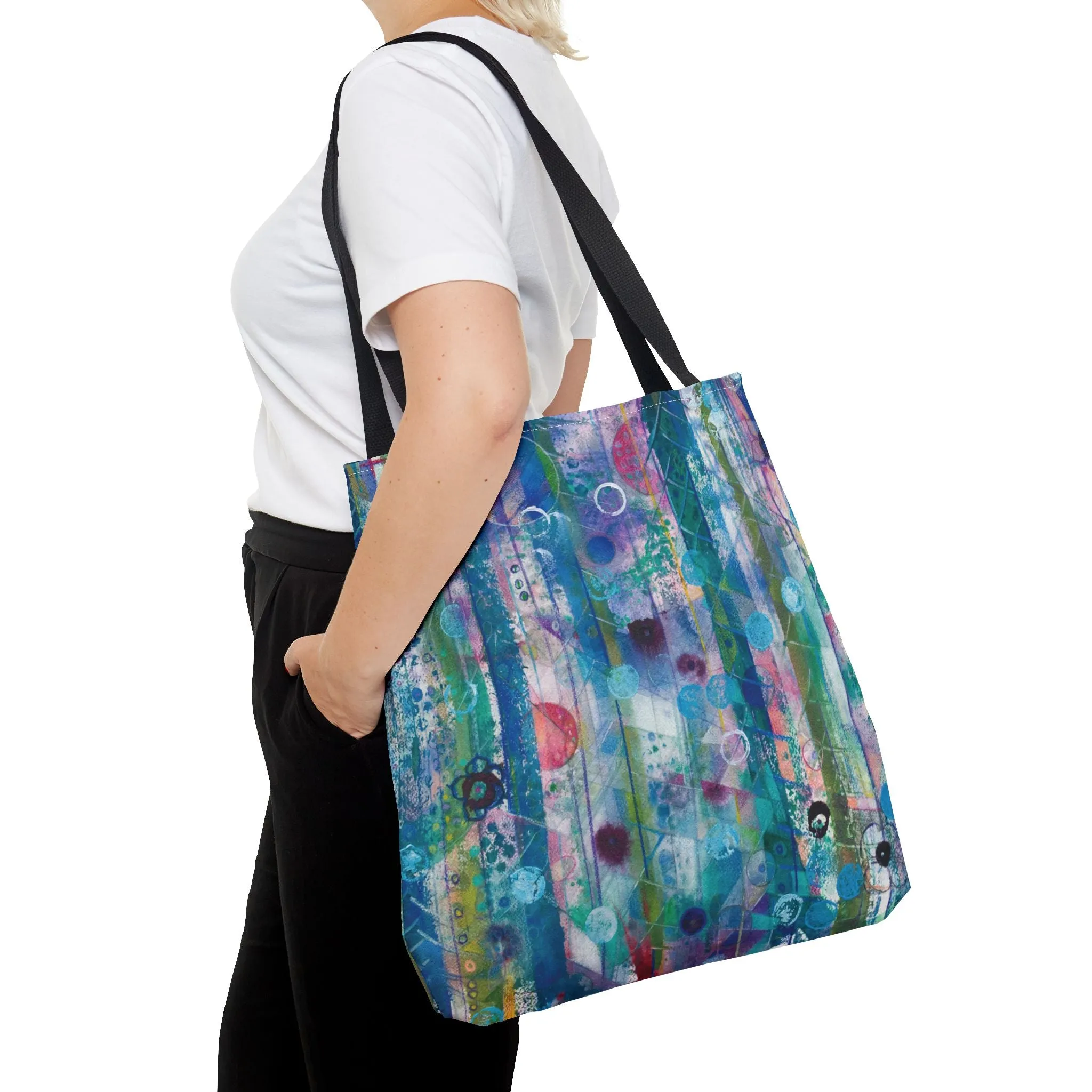 Abstract Art Tote Bag Canvas Shopping Bag - Dreaming Trees by Leslie Karpinski