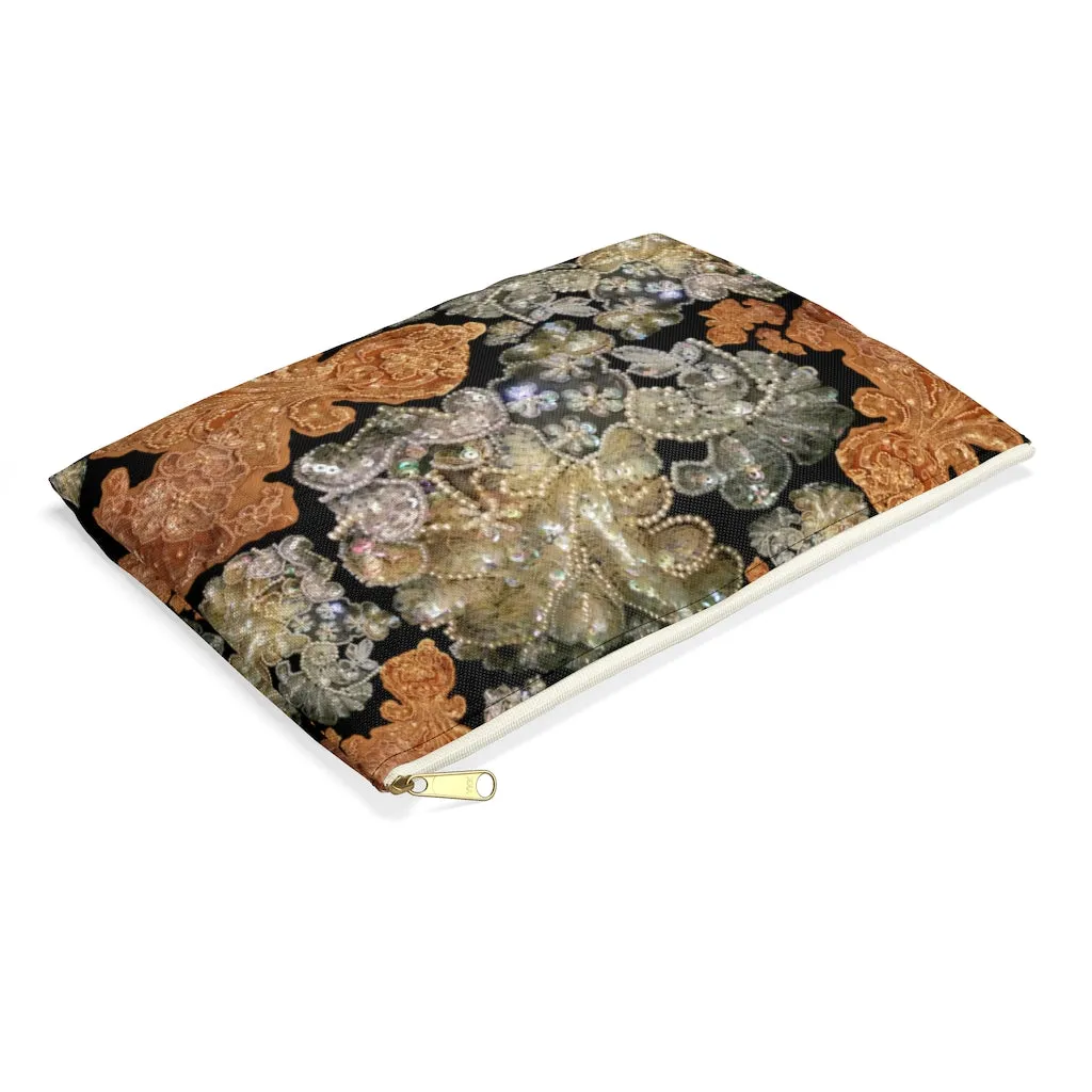 Accessory Pouch Rib 'Nude embroidery'