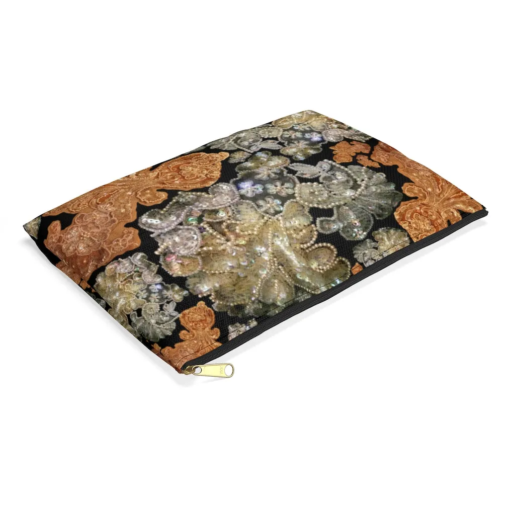 Accessory Pouch Rib 'Nude embroidery'