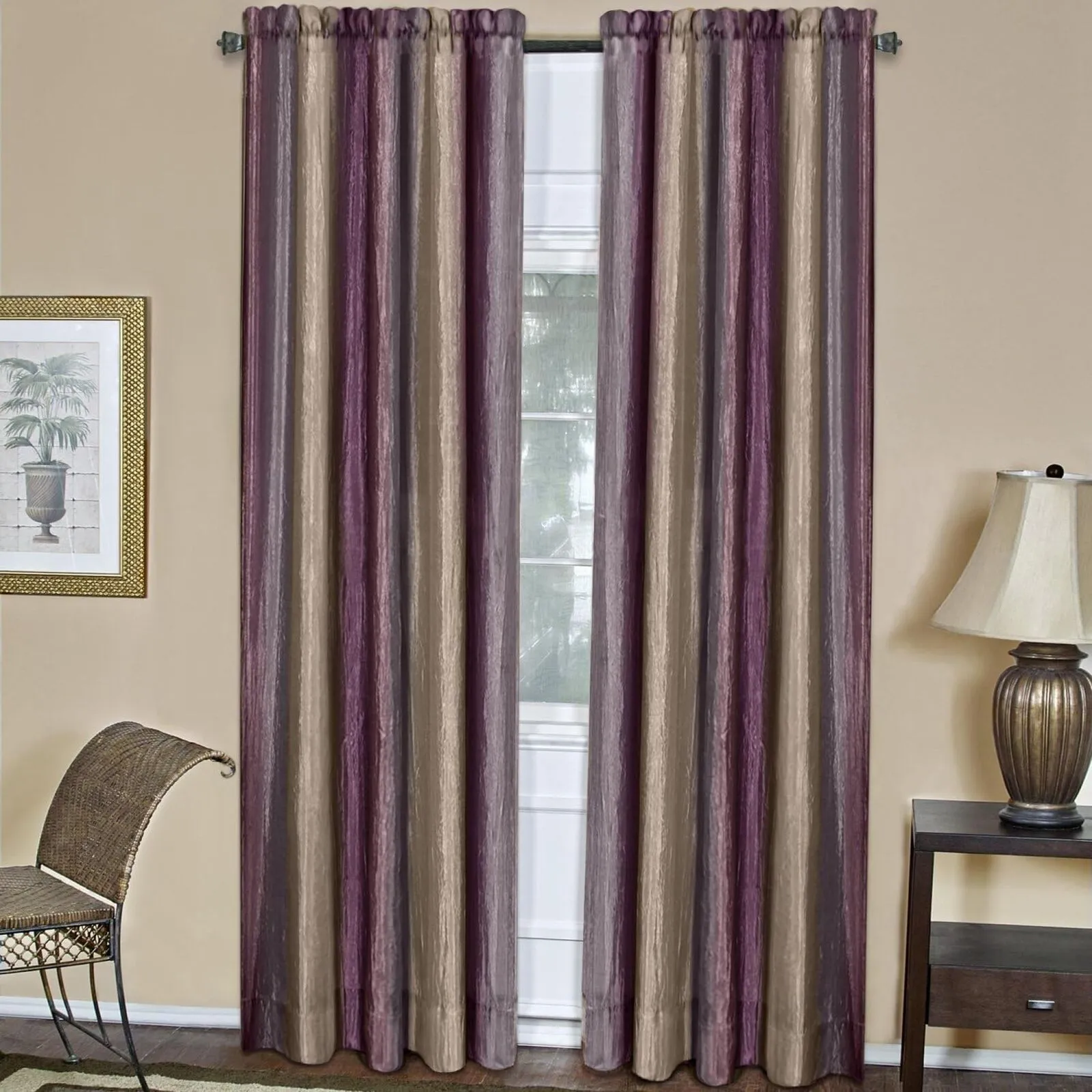 Achim Home Ombre Panel Light Filtering Semi-Sheer Window Curtain Ombre 50x84