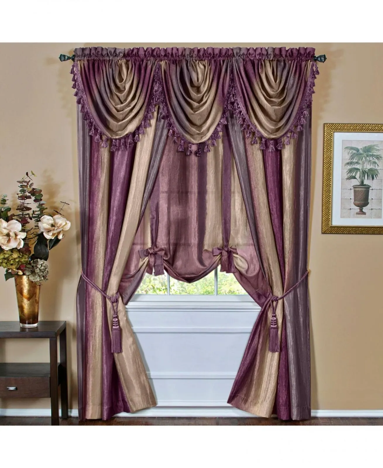Achim Home Ombre Panel Light Filtering Semi-Sheer Window Curtain Ombre 50x84