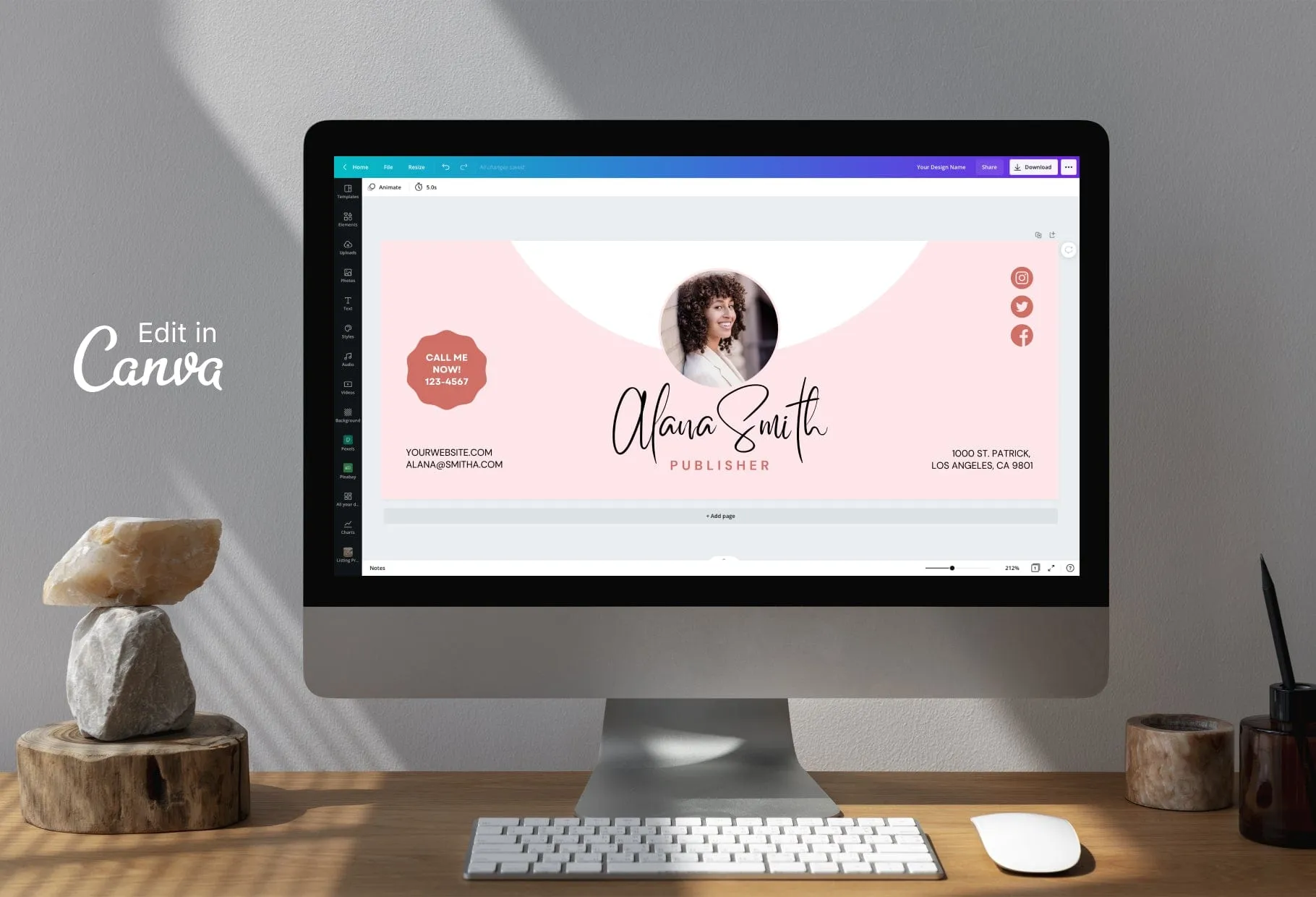 Alana Facebook Cover Canva Template