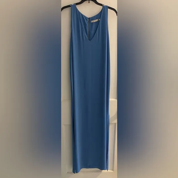 Alice   Olivia Womens Sleeveless V-Neck Maxi Side Slit Dress Sz Medium