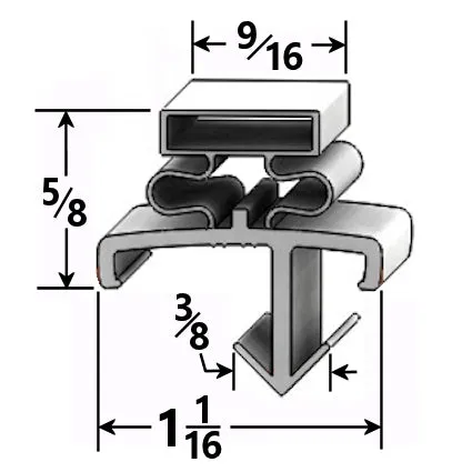 American Panel Welded Gasket (36-1/2" x 77-1/2") - Part #9A-1040 - Profile 029