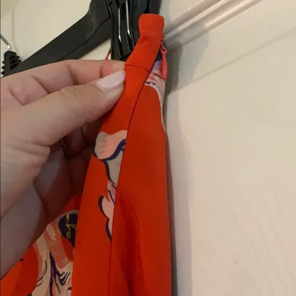 Anthropologie HD in Paris Orange Silk Maxi skirt
