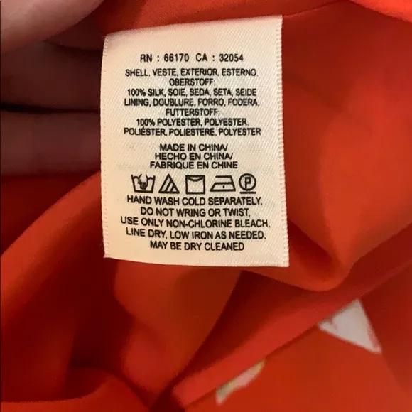 Anthropologie HD in Paris Orange Silk Maxi skirt