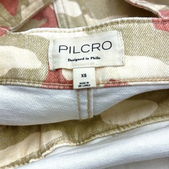 Anthropologie Pilcro Camouflage Camo Flirty Dungaree Overalls Romper Size XS