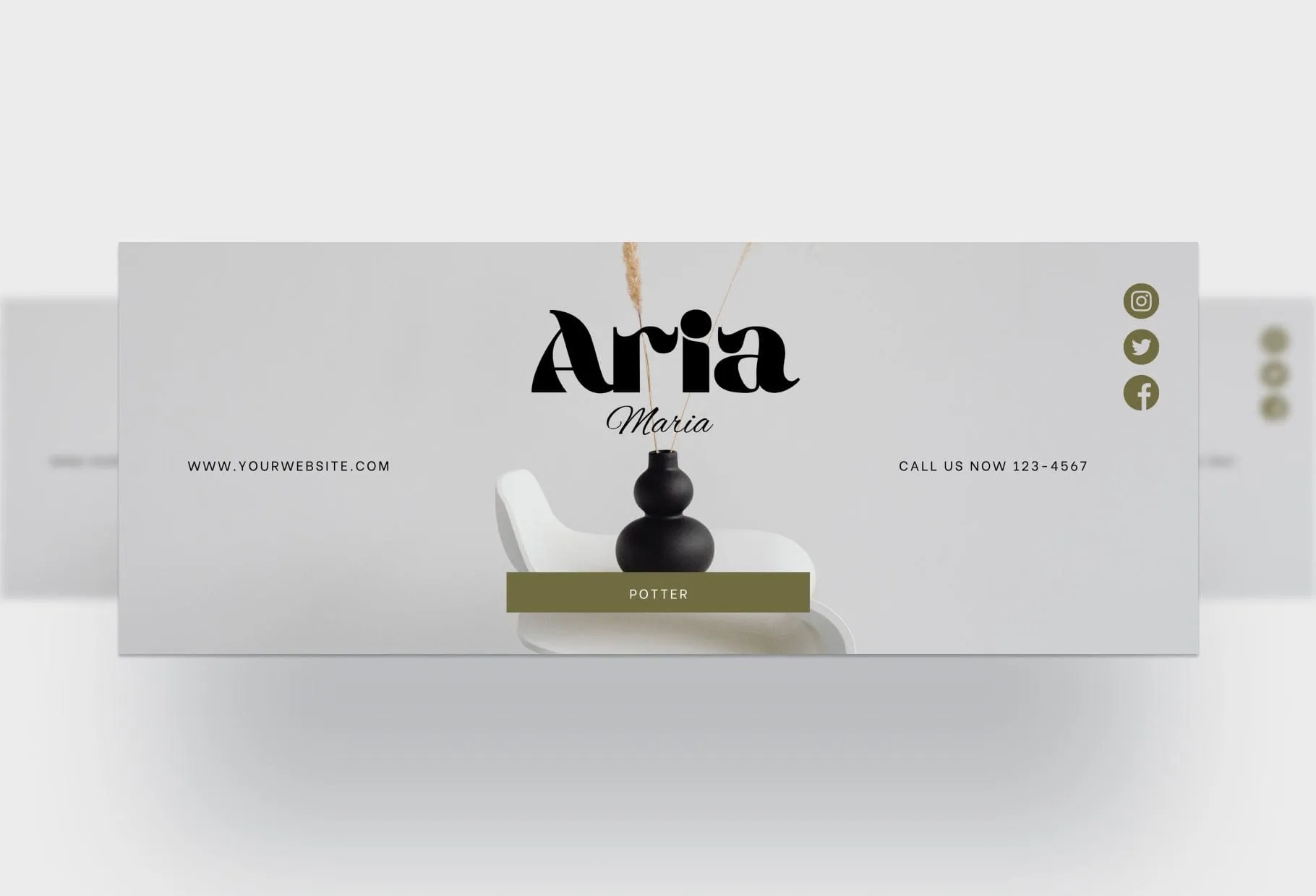 Aria Facebook Cover Canva Template