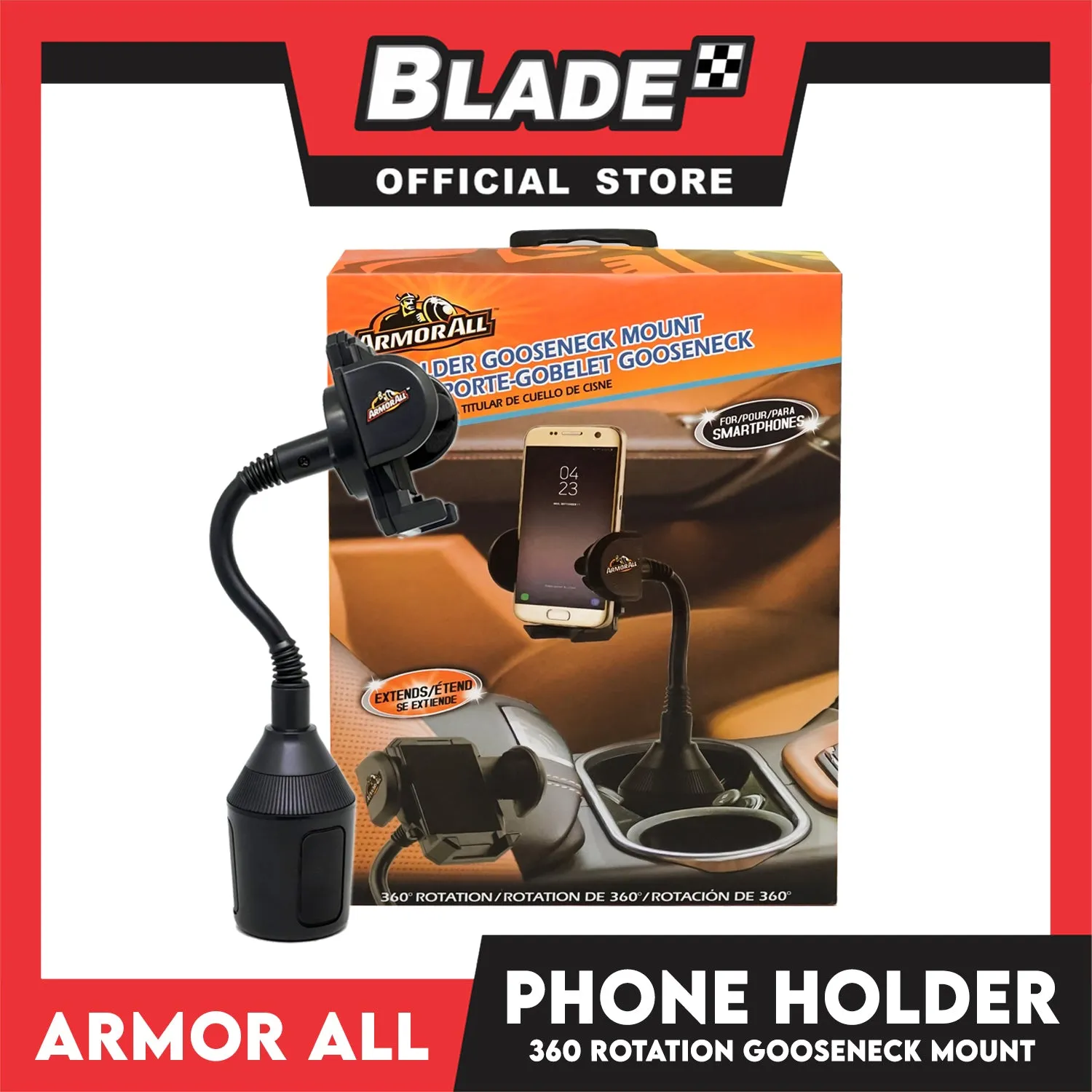 Armor All Cup Holder Goose-neck Mount AMH3-1003
