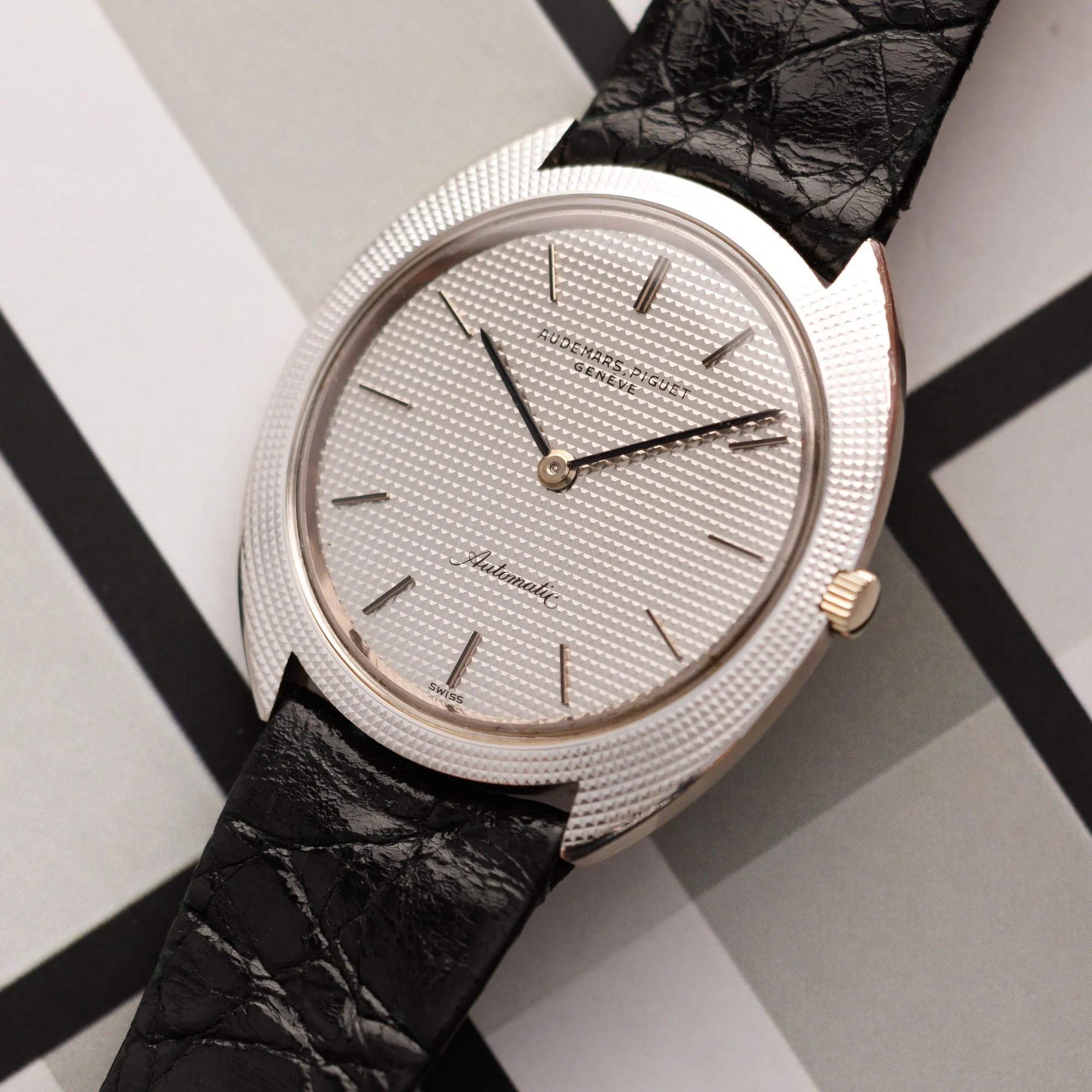 Audemars Piguet White Gold Automatic Tonneau Watch