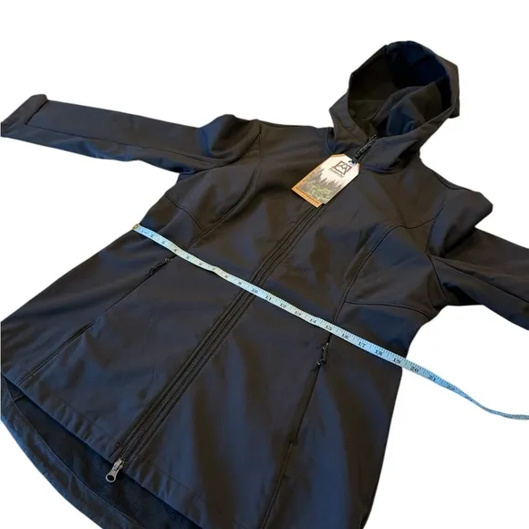 Avalanche  Midweight Soft Shell Fleece Lined Jacket With Hood And Pockets NEW L