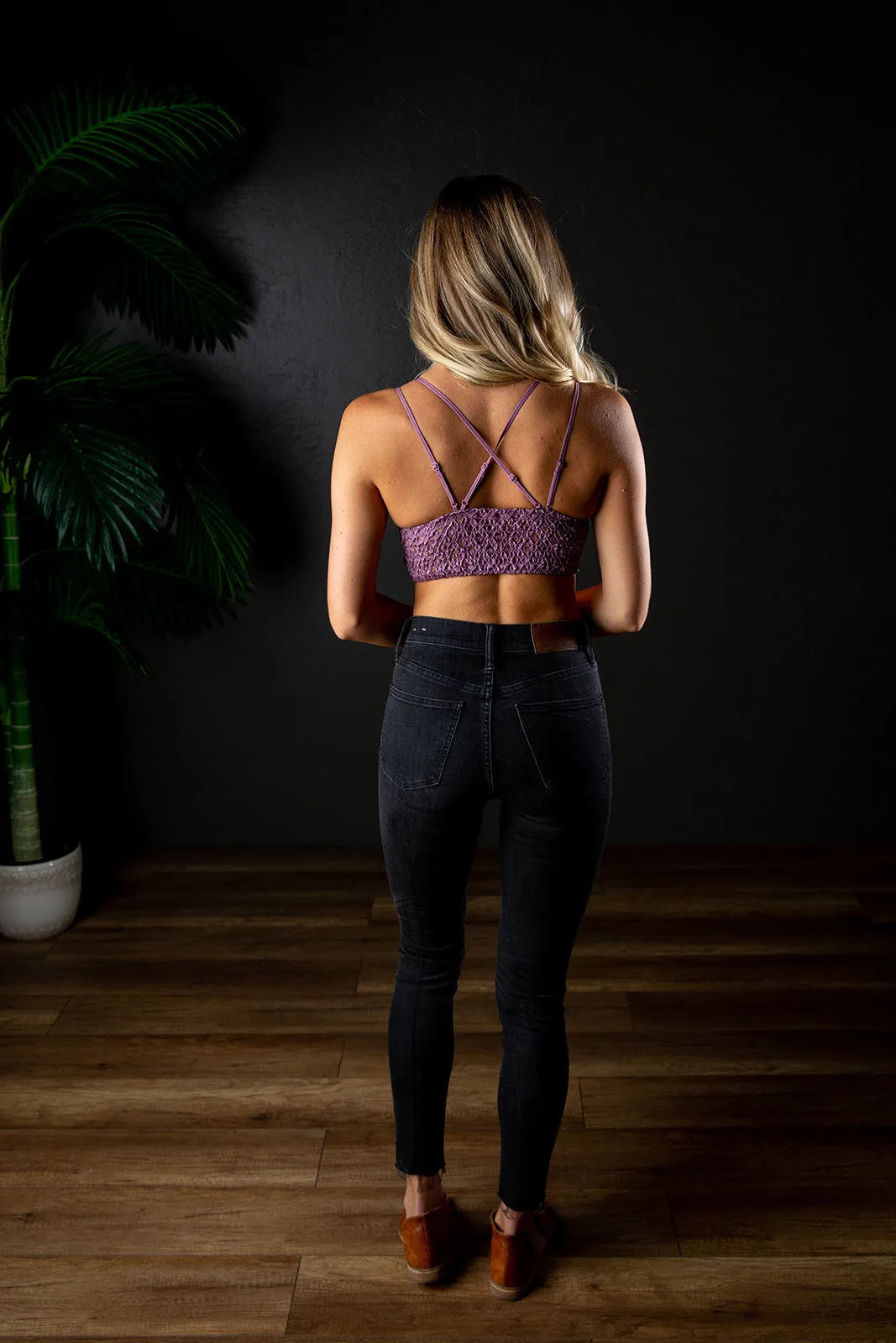 AXEL LACE STRAPPY BRALETTE MAUVE