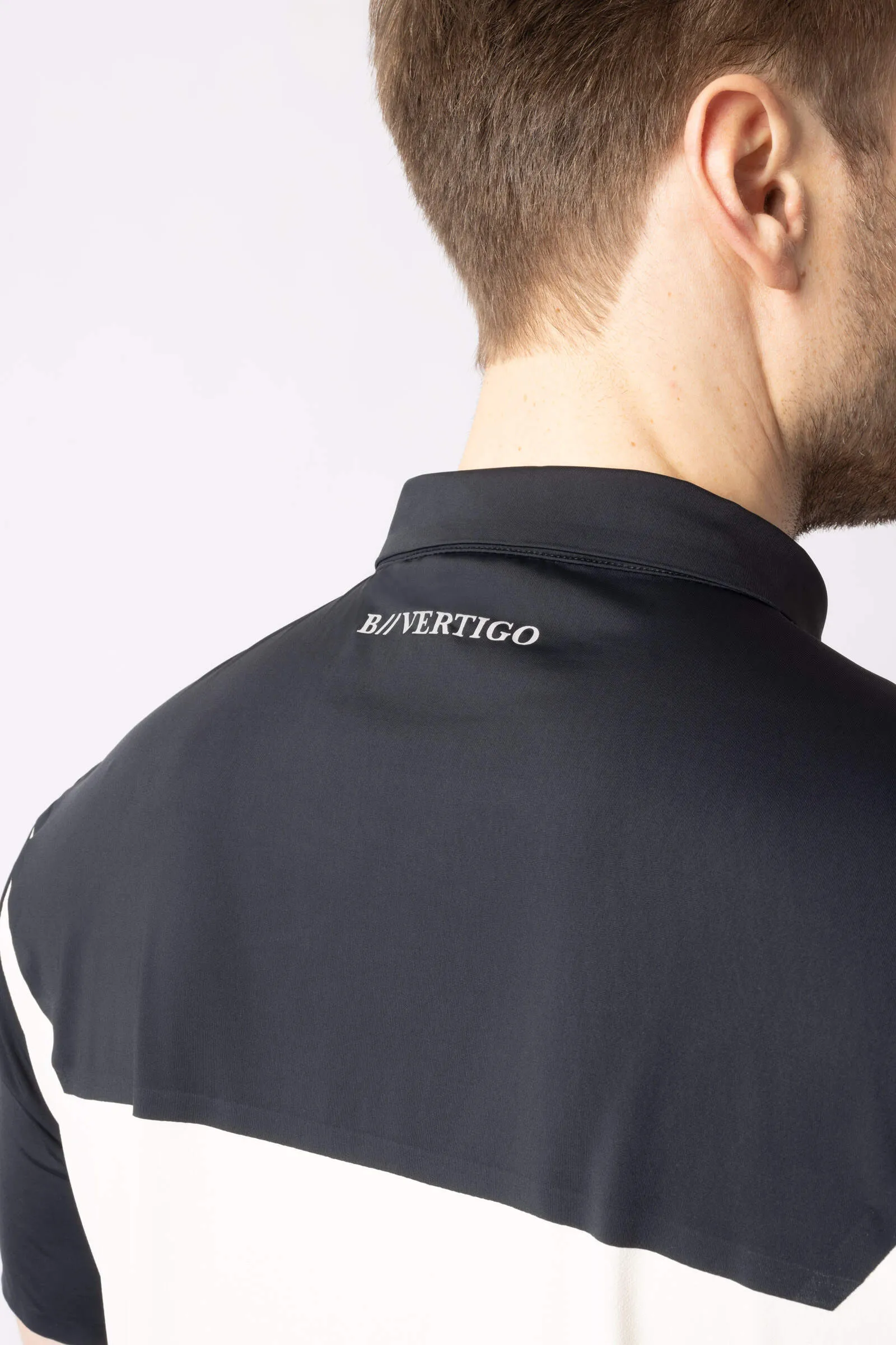 B Vertigo Mens Aidan Seamless Polo Shirt Dark Grey