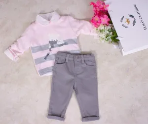 Baby Girls Pink Sweater Set