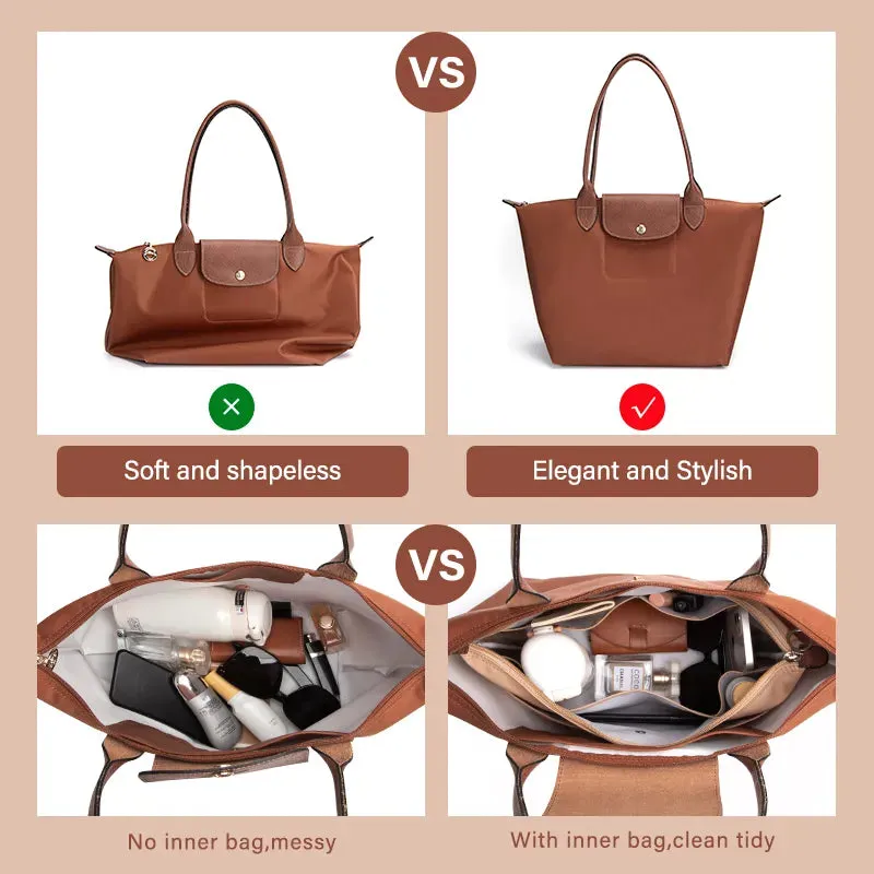 BaginBag | Handbag Organizer For Longchamp Le Pliage bag | Designer Purse Insert  | Bag Liner | Bag Insert Organizer | Longchamp Le Pliage Organizer | Bag Organizer | Luxury bag |  Bag protector | Longchamp Le Pliage Insert