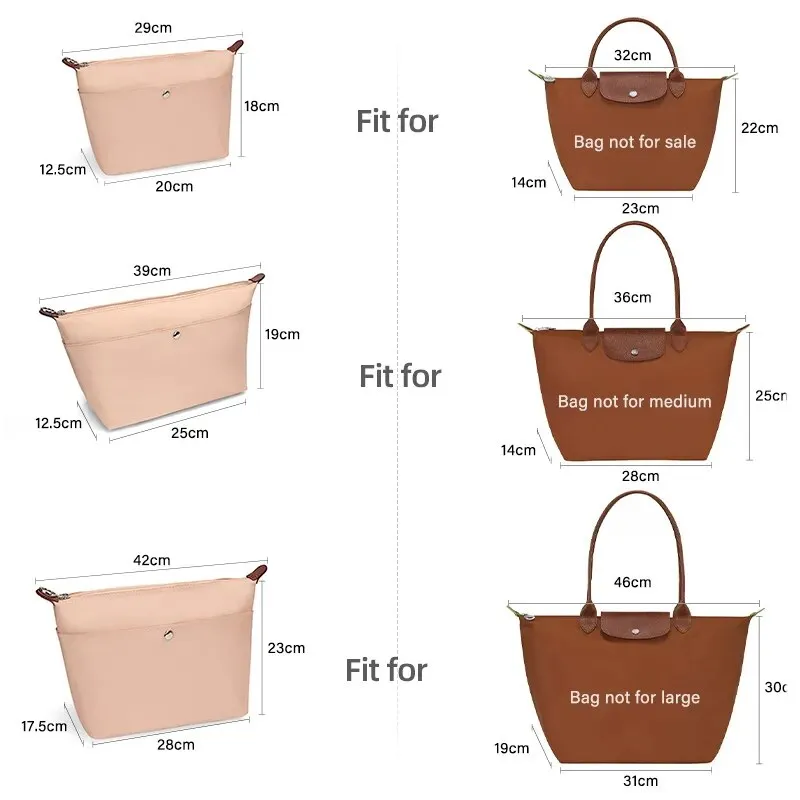 BaginBag | Handbag Organizer For Longchamp Le Pliage bag | Designer Purse Insert  | Bag Liner | Bag Insert Organizer | Longchamp Le Pliage Organizer | Bag Organizer | Luxury bag |  Bag protector | Longchamp Le Pliage Insert