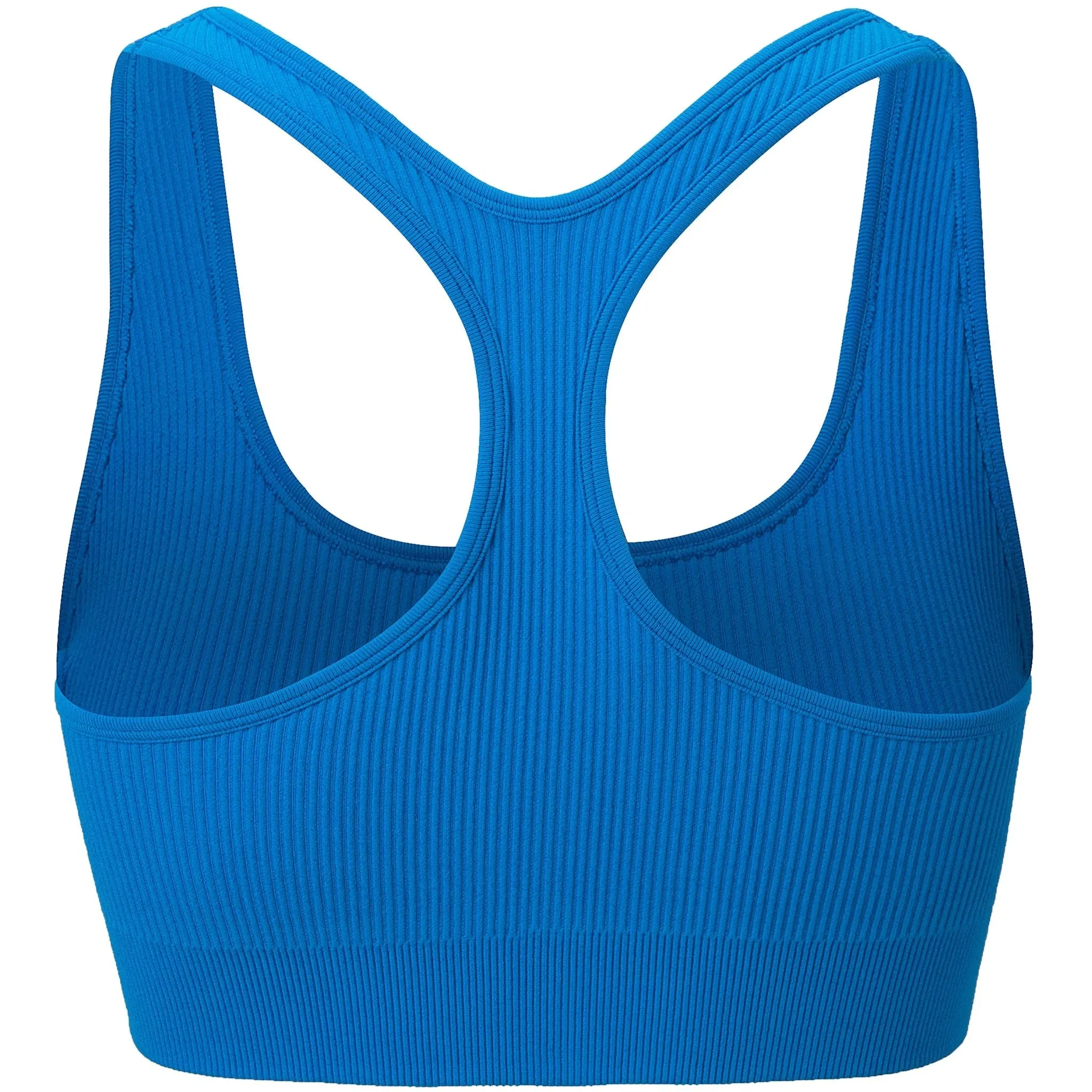Bailey Blue Full-Zip Rib Knit Sports Bra