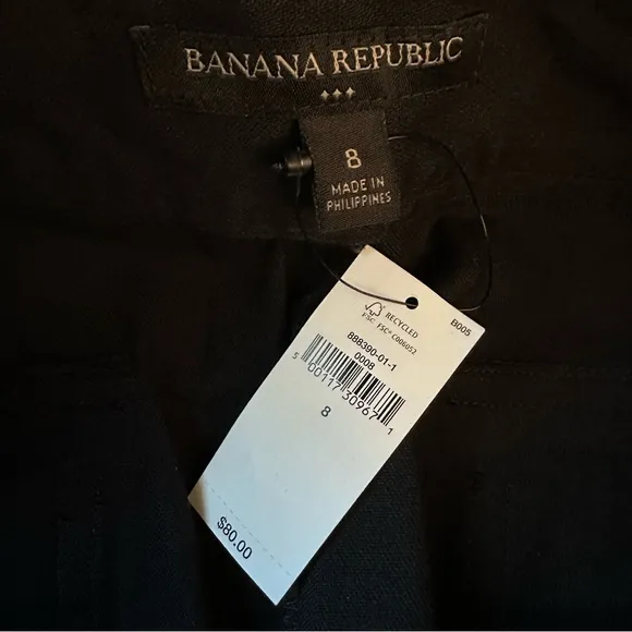 Banana Republic | Black Fit and Flare Utility Pocket Skirt Size 8 NWT