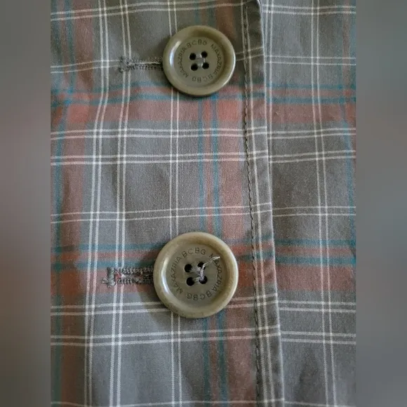 BCBGMaxAzria | Cute Gray/Multi &quot;Nancy&quot; Plaid Short Puff Sleeve Blazer (SIZE S)