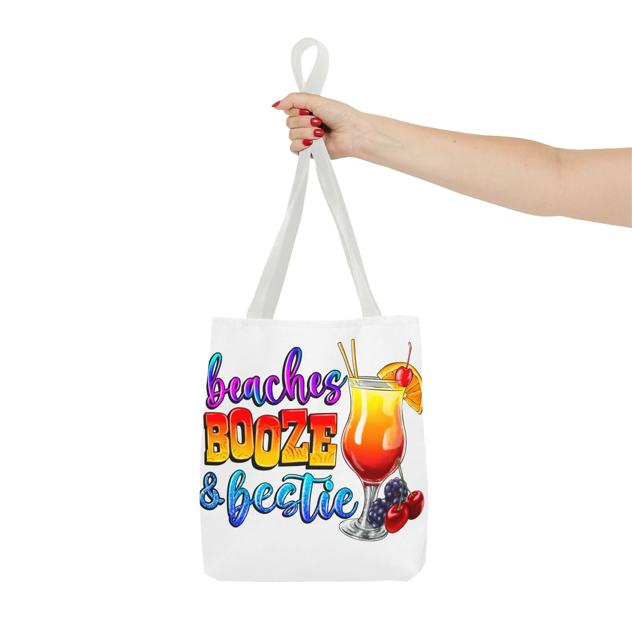 Beaches Booze and Bestie Tote Bag