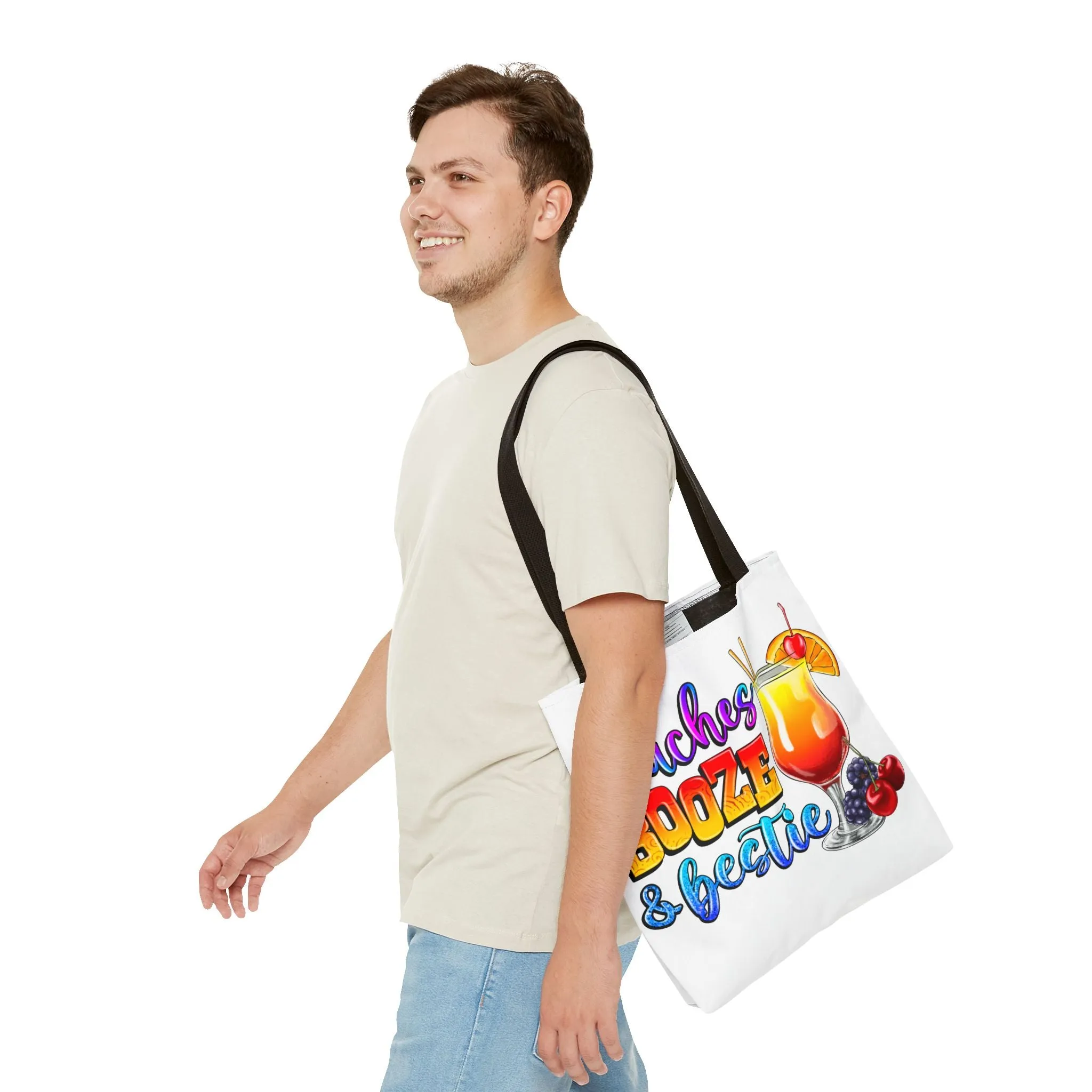 Beaches Booze and Bestie Tote Bag