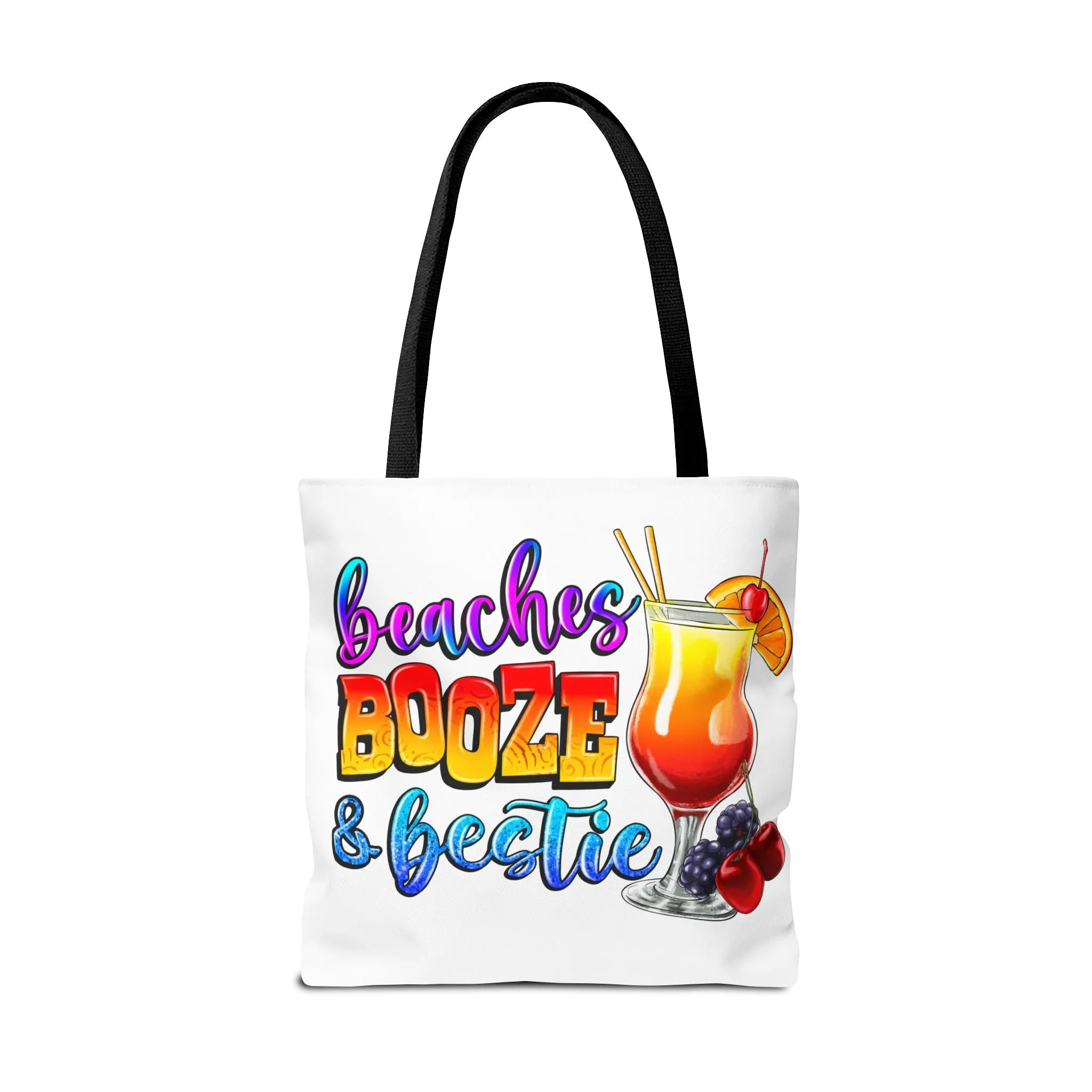Beaches Booze and Bestie Tote Bag