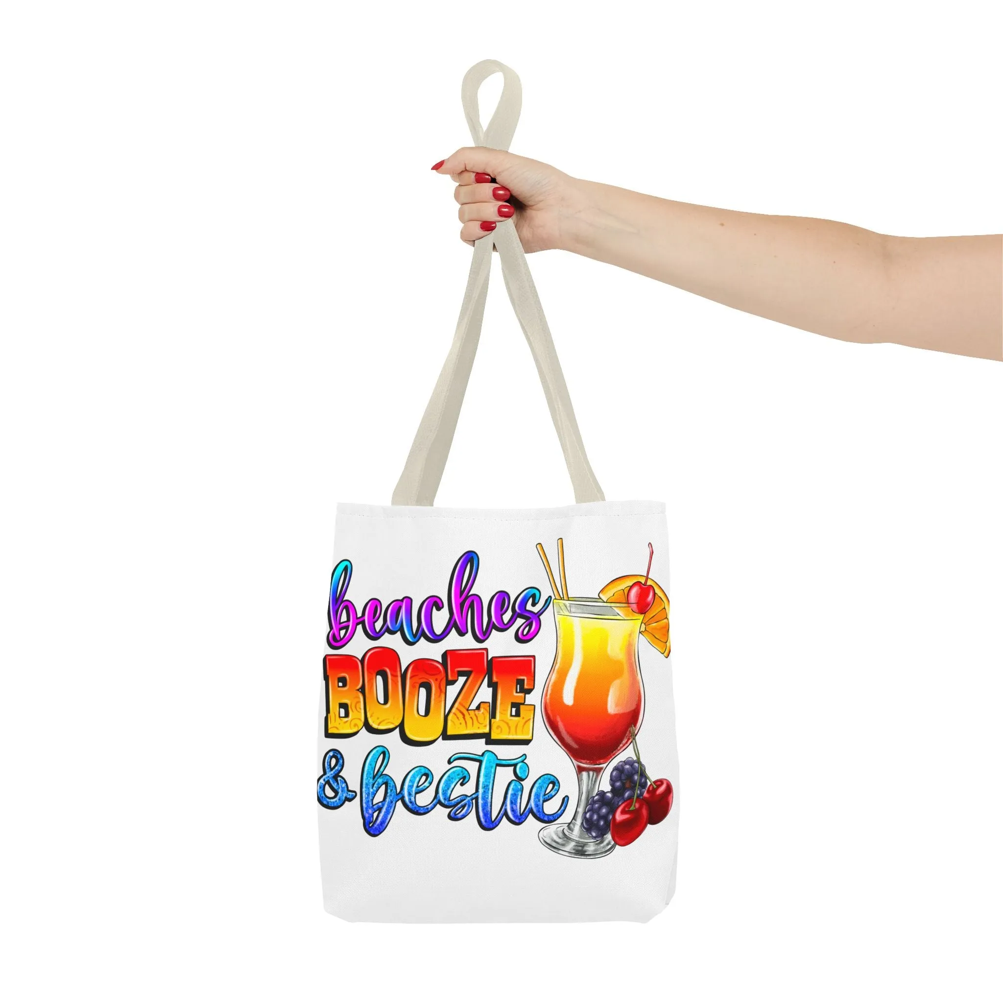 Beaches Booze and Bestie Tote Bag