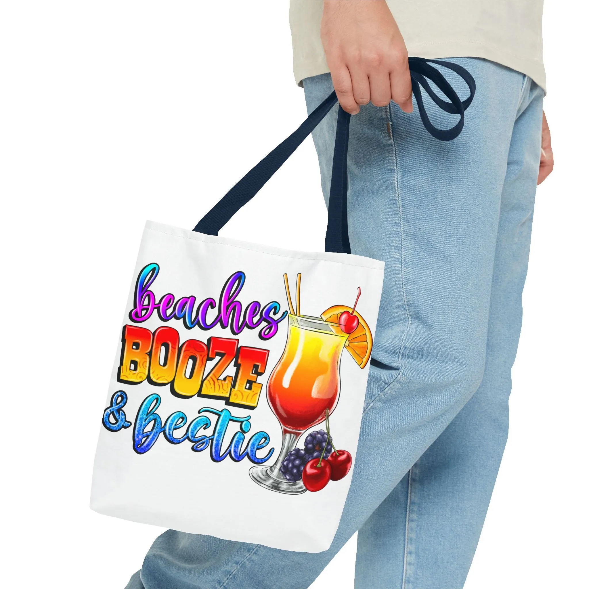 Beaches Booze and Bestie Tote Bag