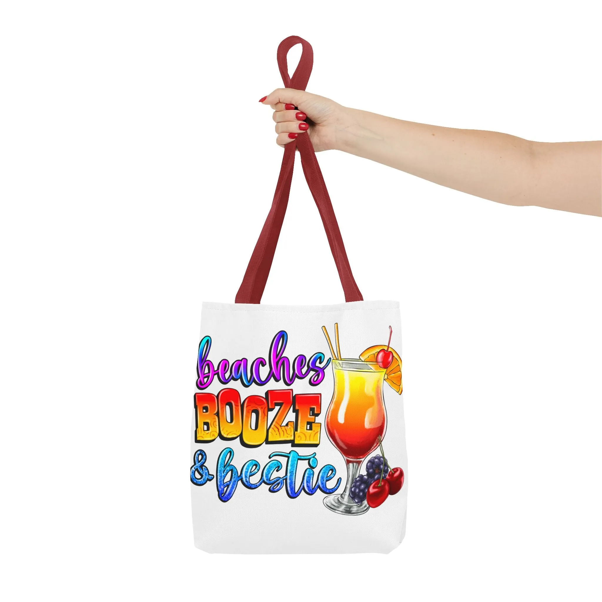 Beaches Booze and Bestie Tote Bag