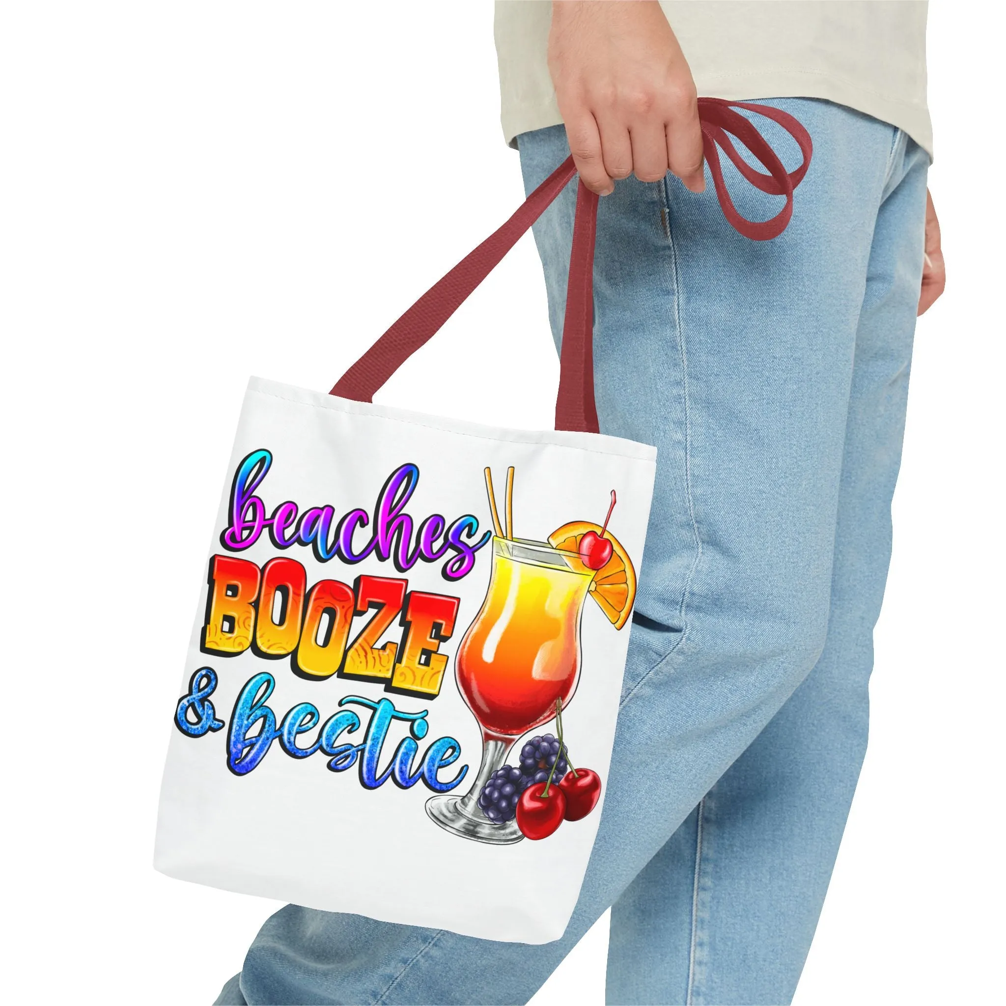 Beaches Booze and Bestie Tote Bag