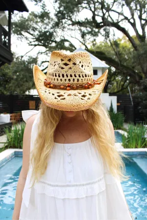 Beachy Straw Cowgirl Hat