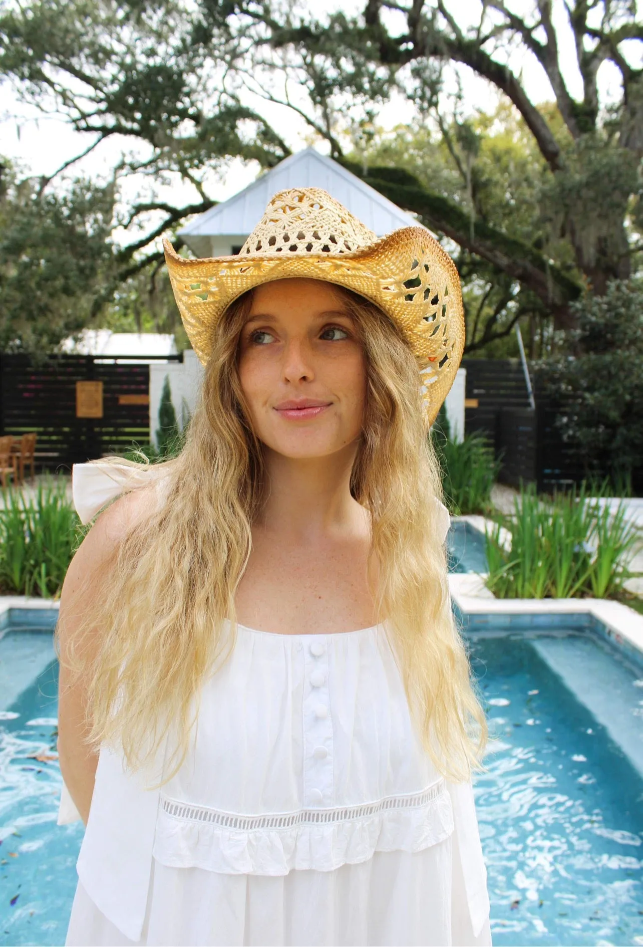 Beachy Straw Cowgirl Hat