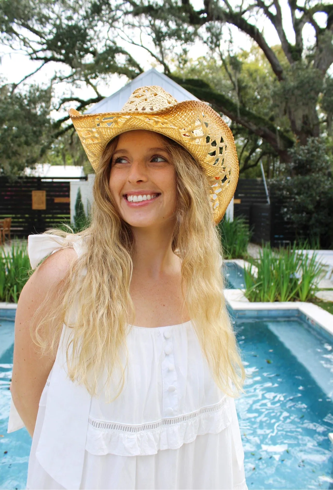 Beachy Straw Cowgirl Hat