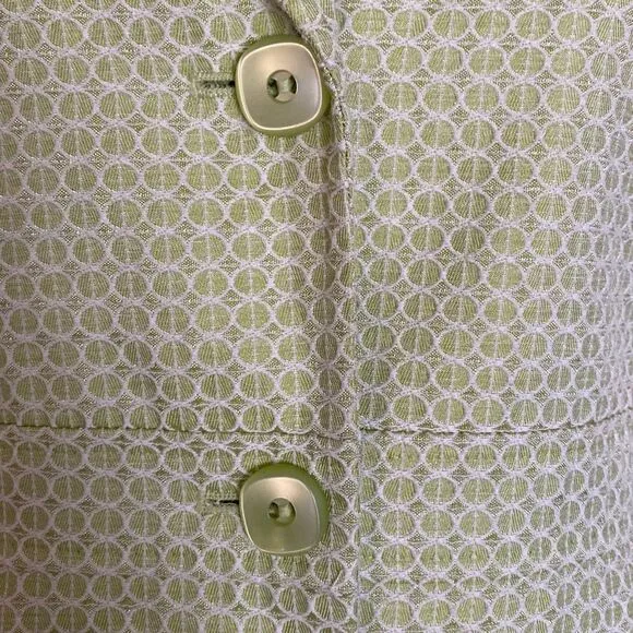 Bebe Women’s Size M White Apple Green Casual Career Lightweight Long Jacket