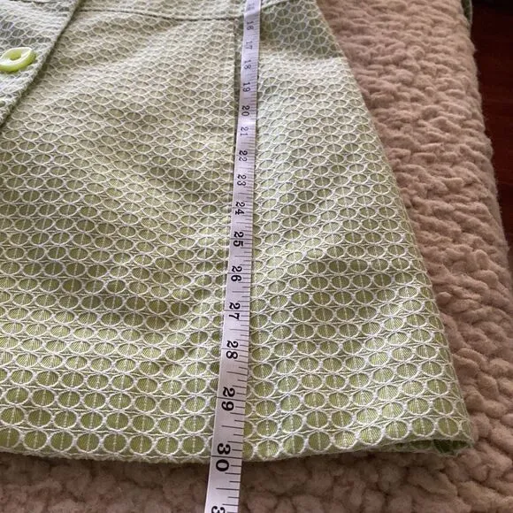 Bebe Women’s Size M White Apple Green Casual Career Lightweight Long Jacket