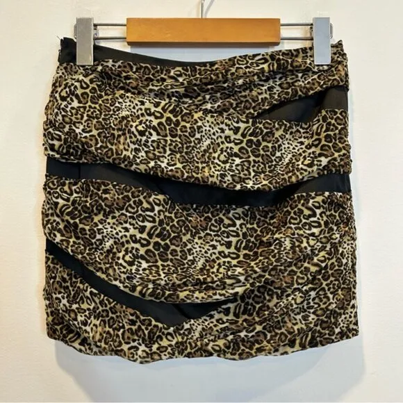 Bebe Y2K Cheetah Animal Print Mini Skirt