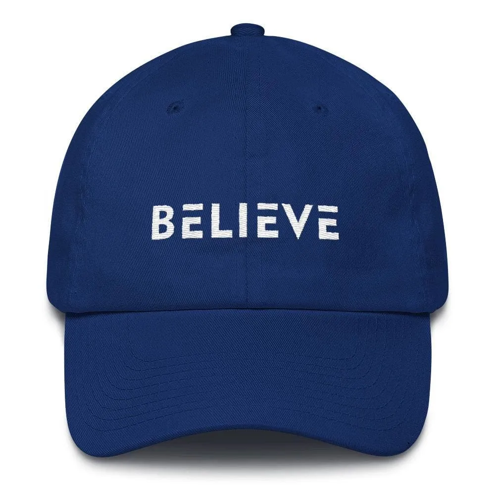 Believe Adjustable Cotton Baseball Cap (Dad Hat)