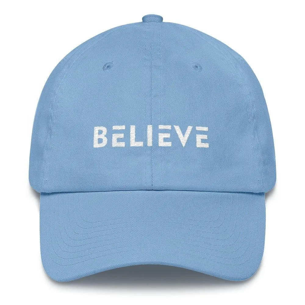 Believe Adjustable Cotton Baseball Cap (Dad Hat)