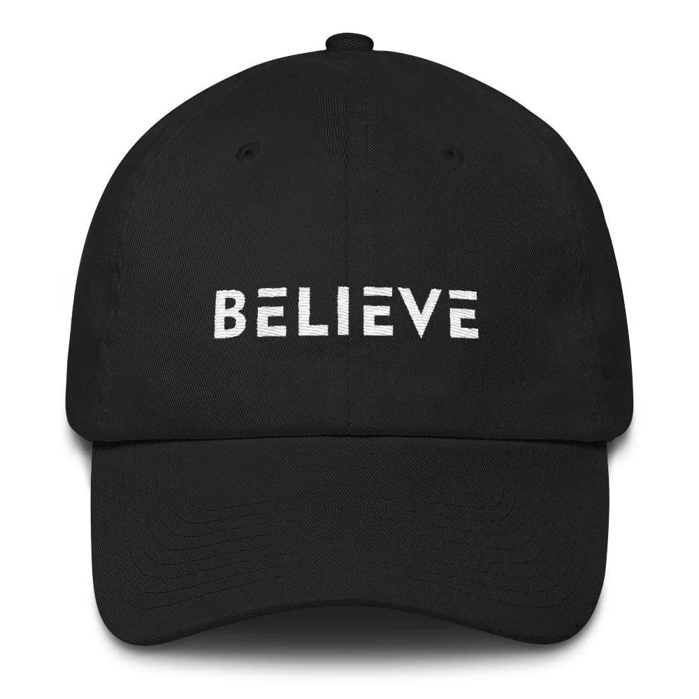 Believe Adjustable Cotton Baseball Cap (Dad Hat)