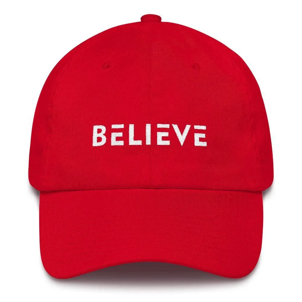Believe Adjustable Cotton Baseball Cap (Dad Hat)