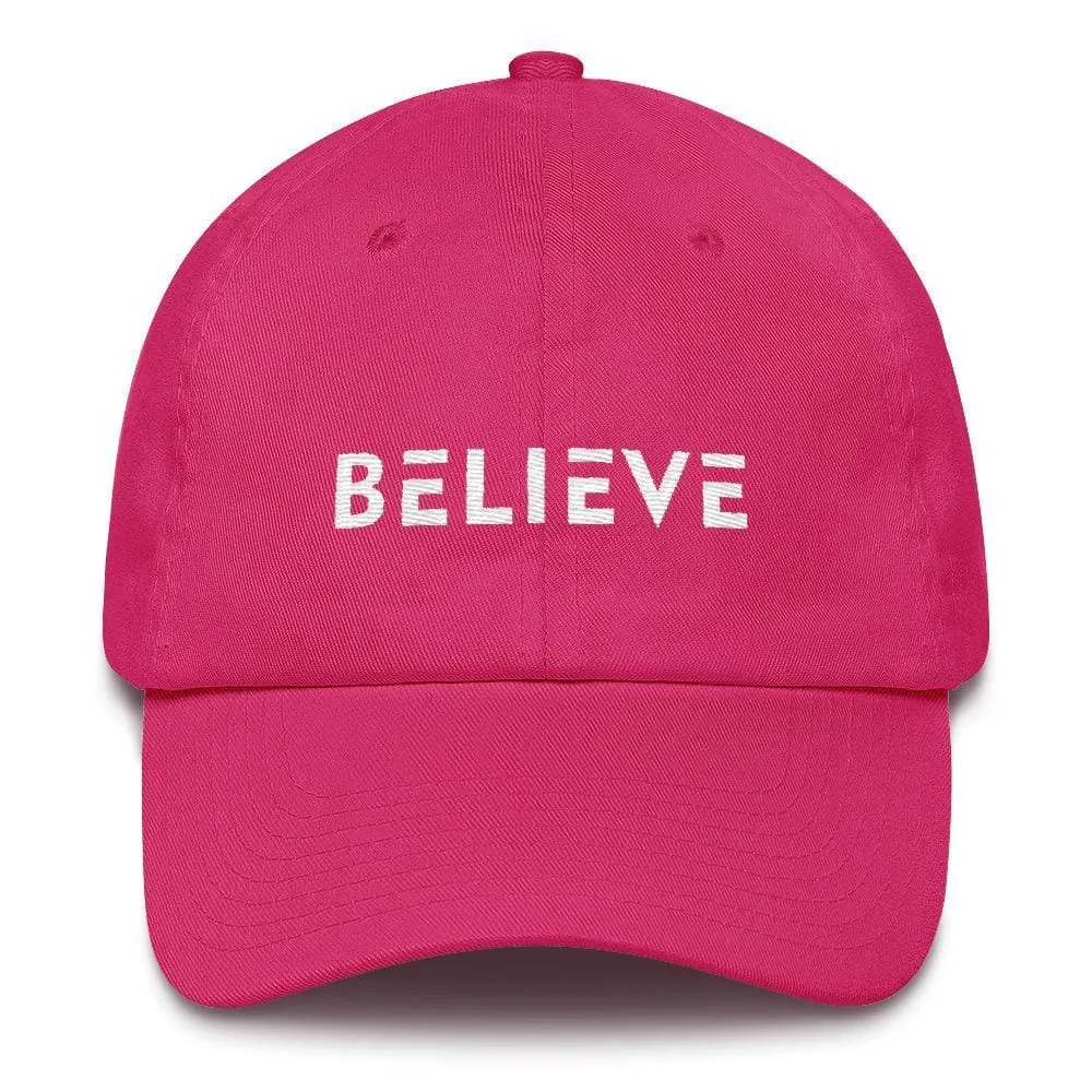 Believe Adjustable Cotton Baseball Cap (Dad Hat)