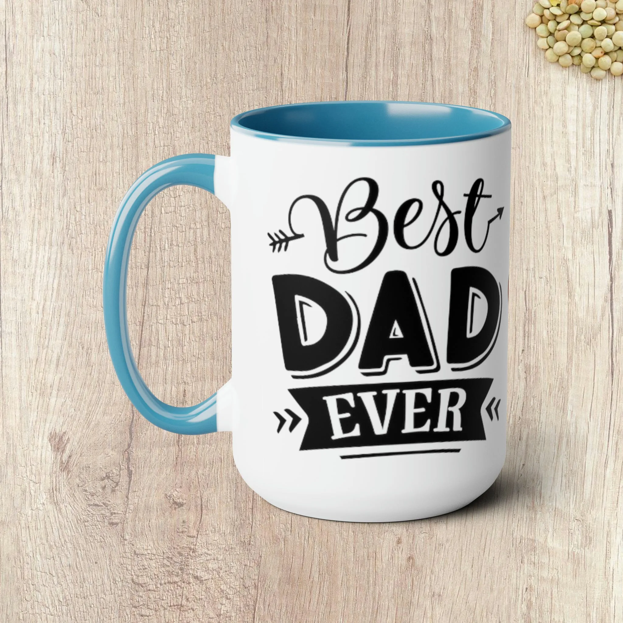 BEST DAD EVER - Two-Tone Coffee Mug - 15oz - 5 Color Options