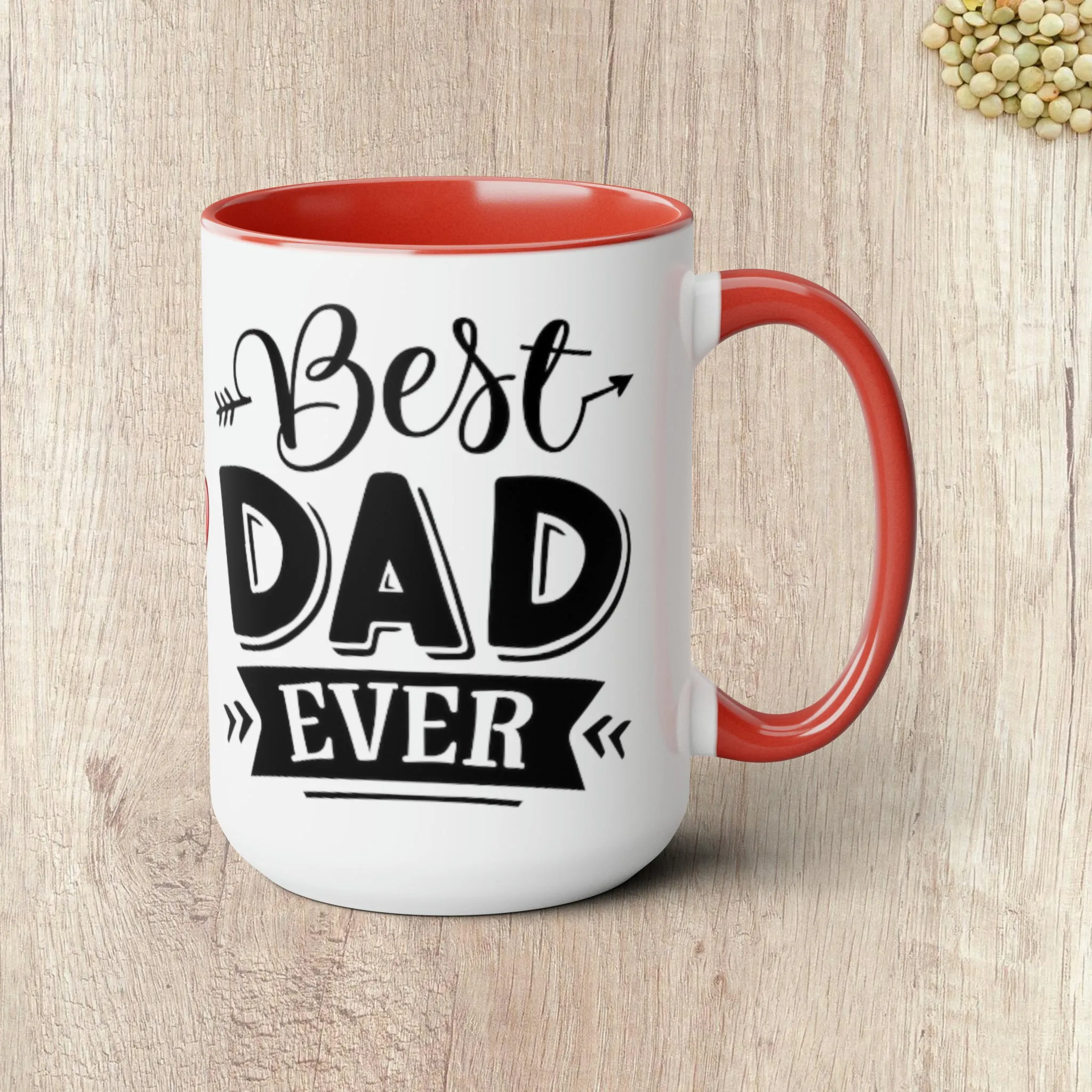 BEST DAD EVER - Two-Tone Coffee Mug - 15oz - 5 Color Options
