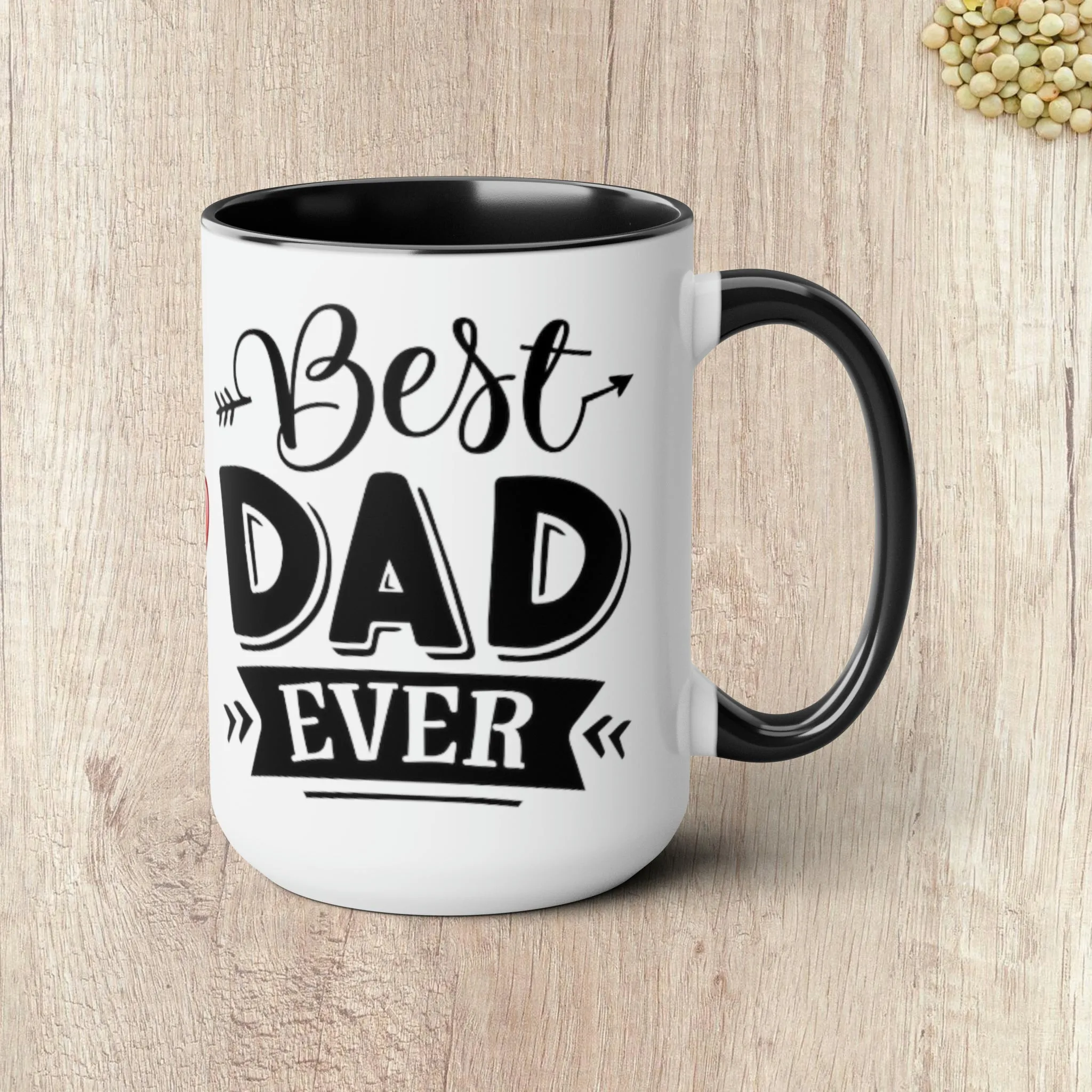 BEST DAD EVER - Two-Tone Coffee Mug - 15oz - 5 Color Options