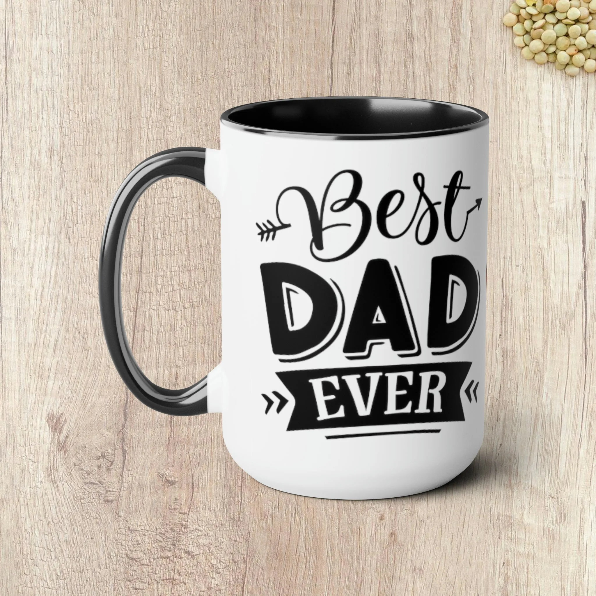 BEST DAD EVER - Two-Tone Coffee Mug - 15oz - 5 Color Options